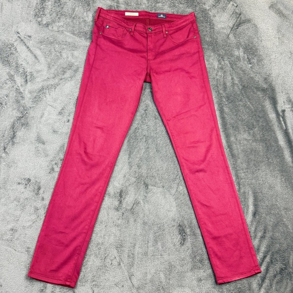 Ag Adriano Goldschmied Denim - AG Adriano Goldschmied The Stilt Cigarette Leg Pink‎ Jeans Womens